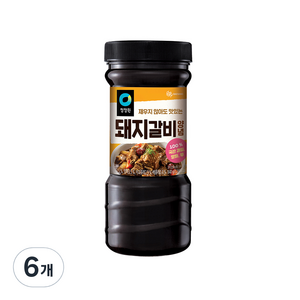 청정원 전통 돼지갈비양념, 840g, 6개