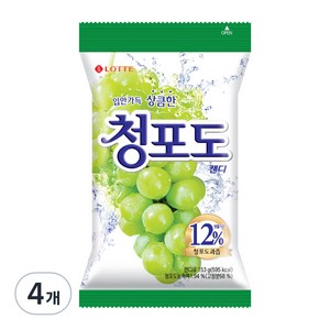 롯데웰푸드 청포도 캔디, 153g, 4개