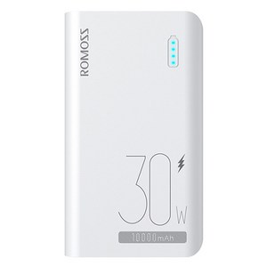 로모스 sense4S Po 고속충전 30W 휴대용 보조배터리 10000mAh 멀티단자, PPH10-291, 화이트