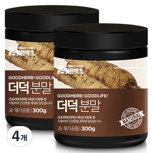 조은약초 프리미엄 더덕 분말, 300g, 4개