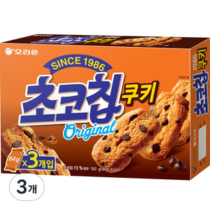 오리온 초코칩쿠키, 192g, 3개