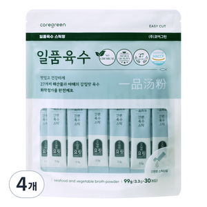 요릿 일품육수 파우치 30p, 99g, 4개