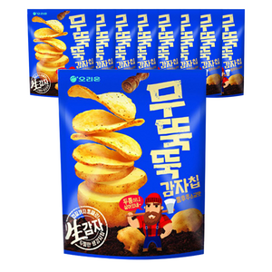 오리온 무뚝뚝감자칩 통후추 소금맛, 60g, 9개