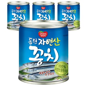 동원 꽁치 원터치 통조림, 230g, 4개