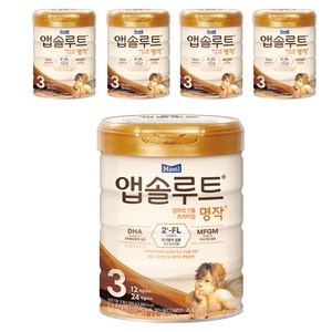 앱솔루트 명작 2FL 분유 3단계, 800g, 5개