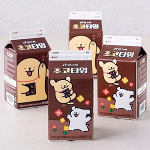 빙그레 초코타임 가공유, 500ml, 4개