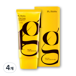 피에이치하비 1그램 선크림 인텐시브 프로텍션 튜브형 SPF50+ PA++++, 50g, 4개