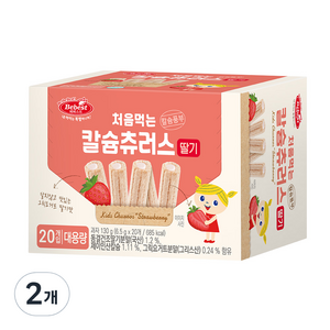 베베스트 처음먹는 칼슘츄러스, 딸기맛, 130g, 2개