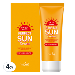 터치미 퍼펙트 선크림 SPF50+ PA+++, 60ml, 4개