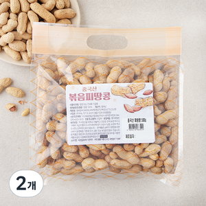 아산율림영농조합 중국산 볶음 피땅콩, 500g, 2개