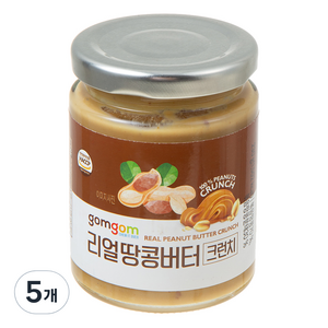 곰곰 리얼 땅콩버터 크런치, 230g, 5개