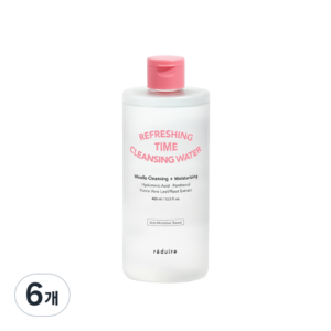 리듀어 리프레싱 타임 클렌징 워터, 400ml, 6개