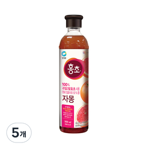 청정원 홍초 자몽, 900ml, 5개