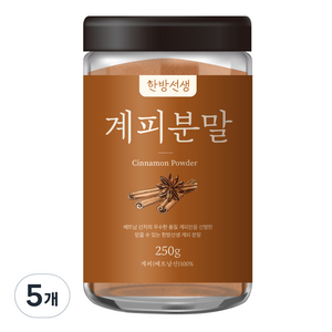 한방선생 계피가루 특품, 250g, 5개