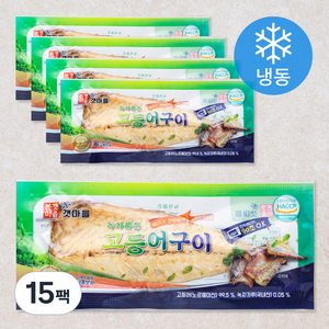 본갯마을 녹차품은 고등어구이 (냉동), 중 100g, 15팩