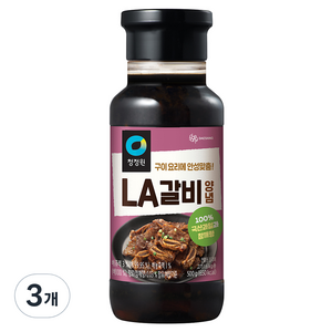 청정원 LA갈비양념, 500g, 3개