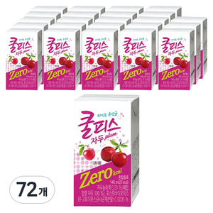 동원 쿨피스 제로 테트라 자두, 72개, 140ml