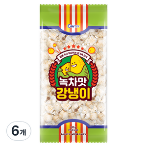 청우식품 녹차맛 강냉이, 6개, 235g