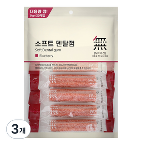 무마진 강아지 소프트 덴탈껌 30p, 블루베리, 270g, 3개