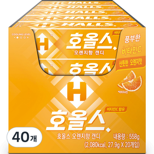 호올스 스틱 오렌지 캔디, 27.9g, 40개