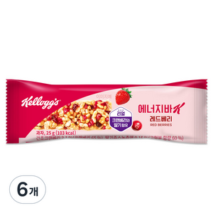 켈로그 에너지바K 레드베리, 25g, 6개