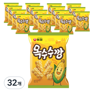 농심 옥수수깡 과자, 70g, 32개