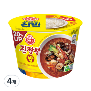 오뚜기 컵밥 진짬뽕밥, 217.5g, 4개