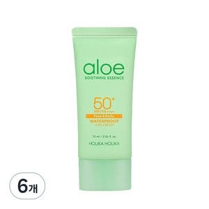 홀리카홀리카 알로에 워터프루프 선크림 SPF 50+ PA++++, 70ml, 6개