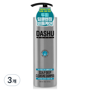 다슈 데일리 두피 딥클렌징 비듬케어 탈모증상완화 샴푸, 500ml, 3개