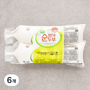 맑은물에 맑은콩 순두부, 400g, 6개