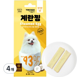 더독 강아지 계란찜 스틱 10p, 코코넛, 150g, 4개