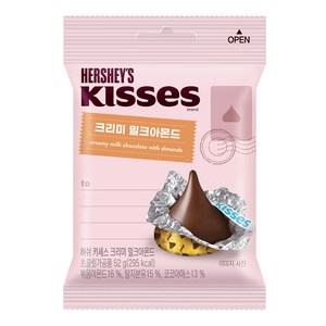 키세스 허쉬 크리미 밀크아몬드, 52g, 1개