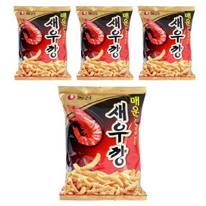 농심 매운새우깡, 90g, 4개