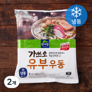 면사랑 가쓰오 유부 우동 1인분 (냉동), 283g, 2개