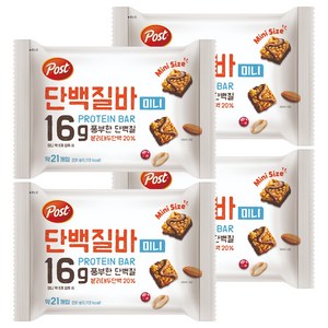 포스트 단백질바 미니 21p, 4개, 231g