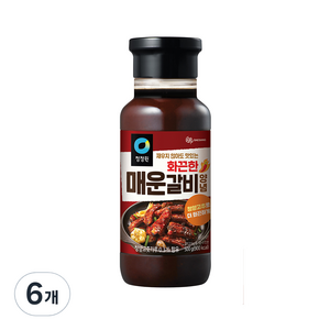 청정원 화끈한 매운갈비 양념, 500g, 6개