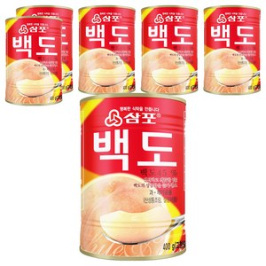 삼포 백도 슬라이스, 400g, 6개