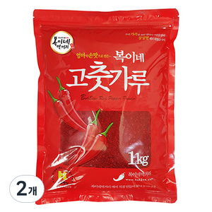 복이네먹거리 중국산 고춧가루 보통맛 찜용, 2개, 1kg