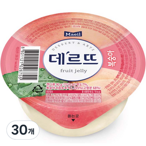 데르뜨 젤리 복숭아, 90g, 30개