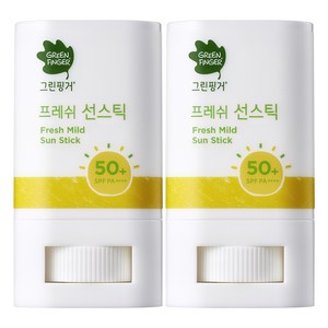 그린핑거 프레쉬 마일드 선스틱 SPF50+ PA++++, 15g, 2개