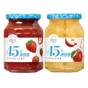 복음자리 45도 과일잼 딸기 350g + 복음자리 45도 과일잼 사과 350g, 1세트