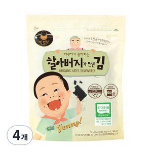 만전김 유기가공식품 인증 할아버지가 만든 김, 56g, 4개