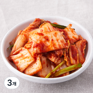 금자네 썰은 배추김치, 1kg, 3개