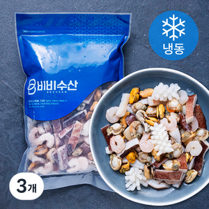 비비수산 깔끔하고 간편한 해물모둠 (냉동), 3개, 600g