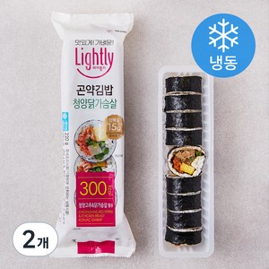 라이틀리 청양닭가슴살 곤약김밥 (냉동), 220g, 2개