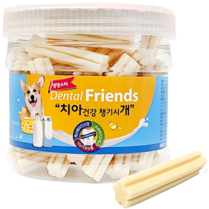 댕댕스타 덴탈프랜즈 강아지 간식, 밀크&치즈, 300g, 1개