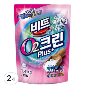 비트 O2크린 플러스 표백제, 1.4kg, 2개