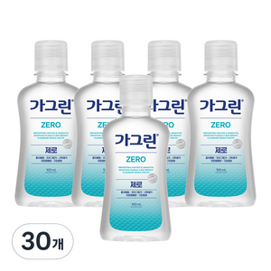 가그린 제로 구강청결제, 100ml, 30개