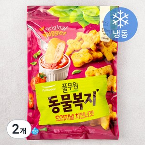 풀무원 동물복지 지구식단 치킨 너겟 오리지널 (냉동), 1kg, 2개