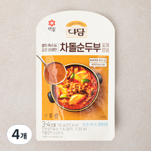 다담 차돌순두부 찌개양념, 130g, 4개